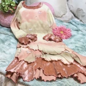 One of a kind hand painted Girls dress